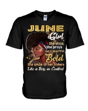 June Girl Bold V-Neck T-Shirt tile