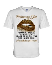 February Girl V-Neck T-Shirt tile