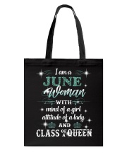 June Woman Tote Bag tile