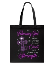 February Girl Christ Strength Tote Bag tile