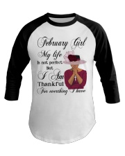 February Girl My Life Baseball Tee tile