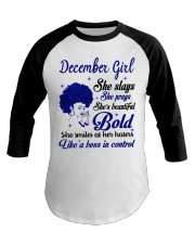 December Girl Bold Baseball Tee tile