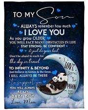 To My Son Large Fleece Blanket - 60" x 80" front