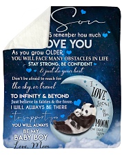 To My Son Sherpa Fleece Blanket tile