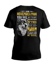 November Falling Down V-Neck T-Shirt tile