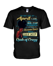 April Girl Big Cup V-Neck T-Shirt tile