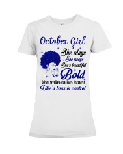 October Girl Bold Premium Fit Ladies Tee tile