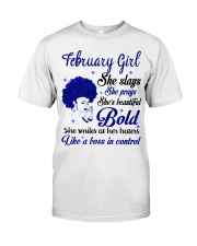 February Girl Bold Classic T-Shirt front
