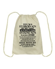 Stubborn Son October Drawstring Bag tile