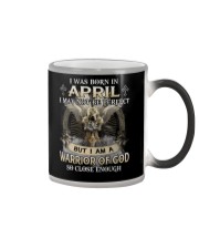 April Warrior Of God Color Changing Mug tile
