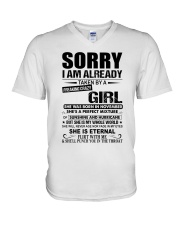 Sorry Girl November V-Neck T-Shirt tile
