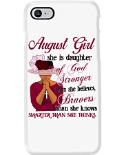 August Girl God Stronger Phone Case tile