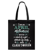 April Woman Tote Bag tile