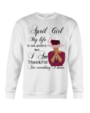 April Girl My Life Crewneck Sweatshirt tile