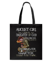 August Girl Daughter Of God Stronger Tote Bag tile