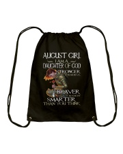 August Girl Daughter Of God Stronger Drawstring Bag tile
