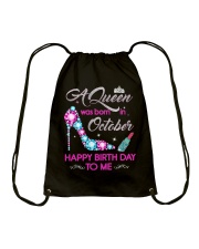 October Happy Birthday Drawstring Bag tile