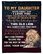 To My Daughter - Dad Small Fleece Blanket - 30" x 40" front