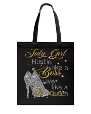 July Girl Book Queen Tote Bag tile