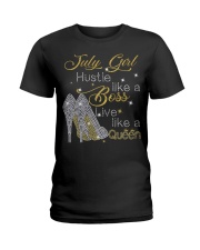 July Girl Book Queen Ladies T-Shirt tile