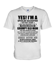 April Spoiled Daughter V-Neck T-Shirt tile