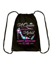 April Happy Birthday Drawstring Bag tile