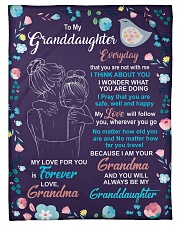 To My Granddaughter Small Fleece Blanket - 30" x 40" front