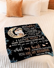 Blanket To My Daughter Small Fleece Blanket - 30" x 40" aos-coral-fleece-blanket-30x40-lifestyle-front-01