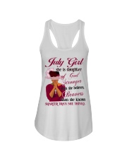 July Girl God Stronger Ladies Flowy Tank tile