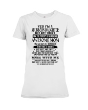 October Stubborn Daughter Premium Fit Ladies Tee tile