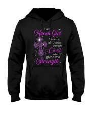 March Girl Christ Strength Hooded Sweatshirt tile