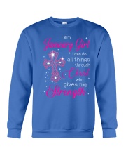 January Girl Christ Strength Crewneck Sweatshirt tile