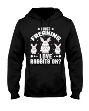 Bunny Rabbit Lover Freaking Love Rabbits Funny shi Hooded Sweatshirt thumbnail