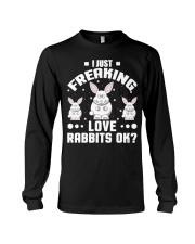 Bunny Rabbit Lover Freaking Love Rabbits Funny shi Long Sleeve Tee thumbnail