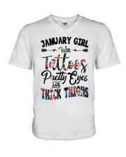 January Girl V-Neck T-Shirt thumbnail