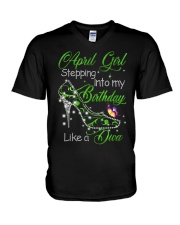 April Girl V-Neck T-Shirt thumbnail