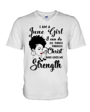 June Girl V-Neck T-Shirt thumbnail
