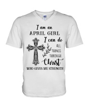 April Girl V-Neck T-Shirt thumbnail