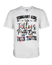 February Girl V-Neck T-Shirt thumbnail