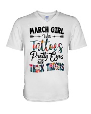 MARCH GIRL V-Neck T-Shirt thumbnail