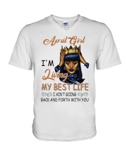 April Girl V-Neck T-Shirt thumbnail
