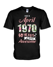 April Girl V-Neck T-Shirt thumbnail
