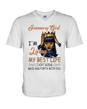 January Girl V-Neck T-Shirt thumbnail