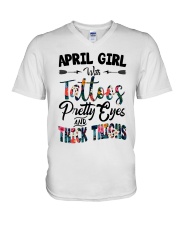 April Girl V-Neck T-Shirt thumbnail