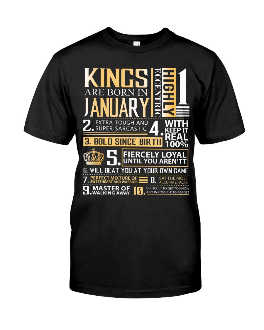 Kings Are Born In January Classic T-Shirt