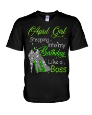 April Girl V-Neck T-Shirt thumbnail
