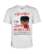 April Girl V-Neck T-Shirt thumbnail