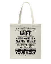 To My Husband From Wife Tote Bag tile