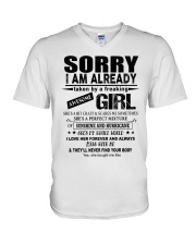 To My Boyfriend From Girlfriend V-Neck T-Shirt tile