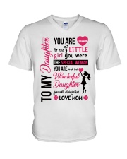 TO MY DAUGHTER YOU'RE LOVED V-Neck T-Shirt thumbnail